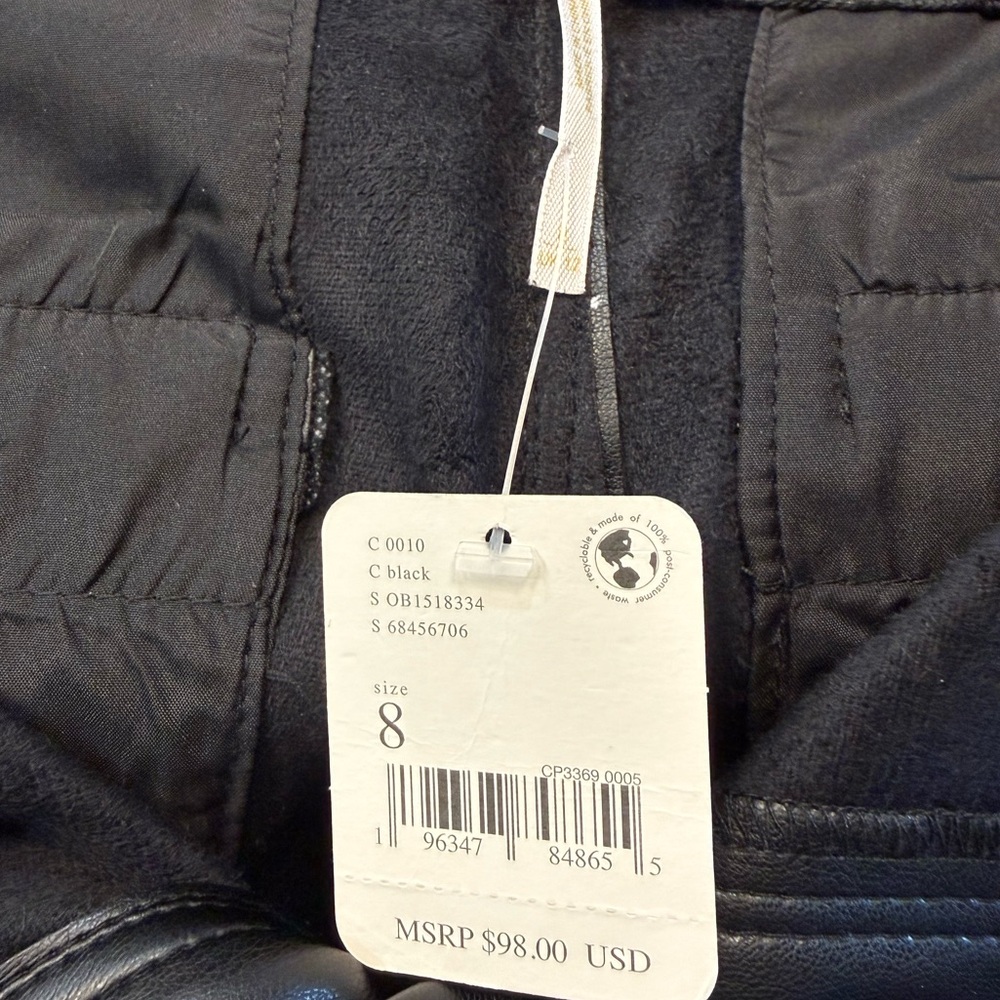 Free People Love Language Vegan Leather 
Low-Rise Pant. - Picture 4 of 4